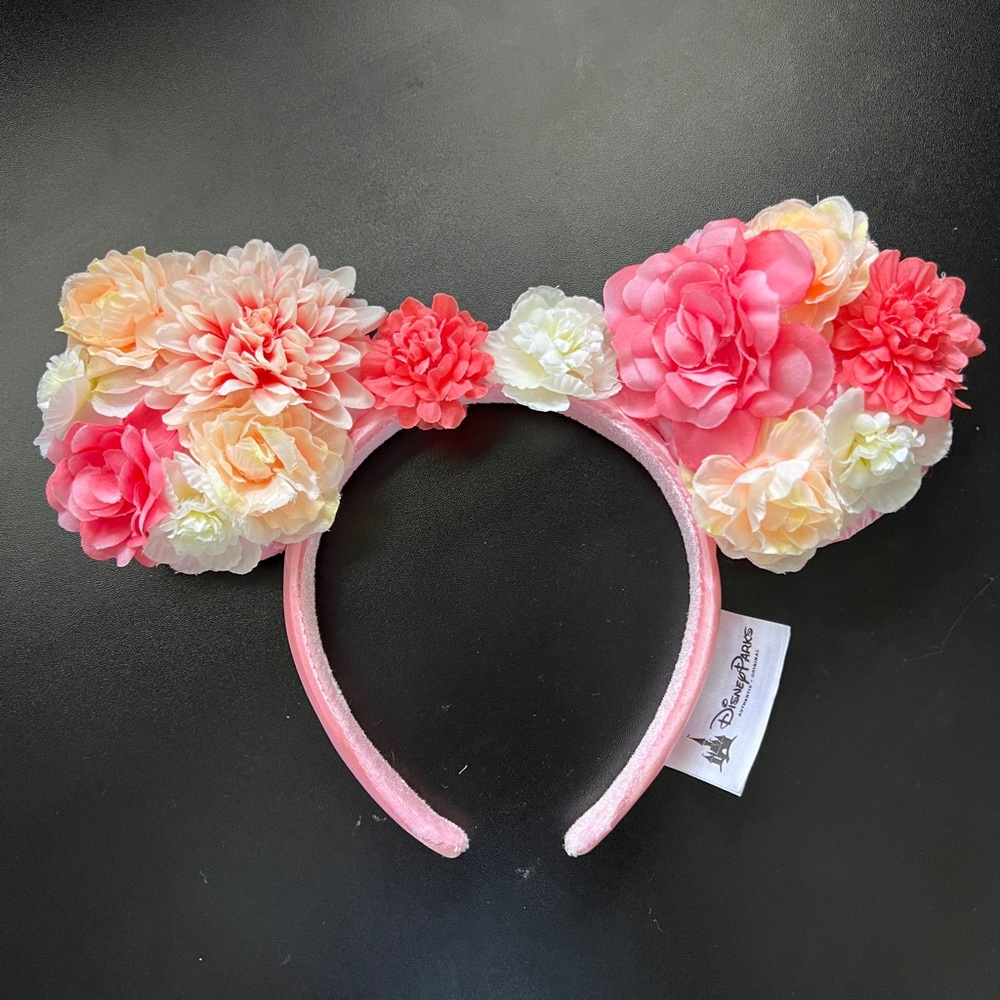 Pink Floral Disney Ears